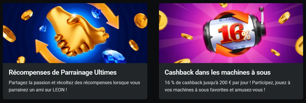 Leon Online Casino cashback