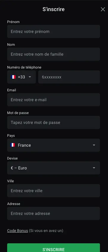 Leon Online Casino registr